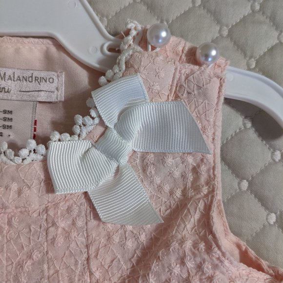 Catherine Malandrino Pink Lace Pearl Cotton Pleated Dress - 6-9 mos. NWOT - Picture 10 of 11
